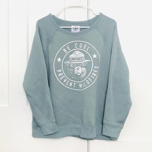 Teal Smokey Bear Graphic XXL Sweatshirt